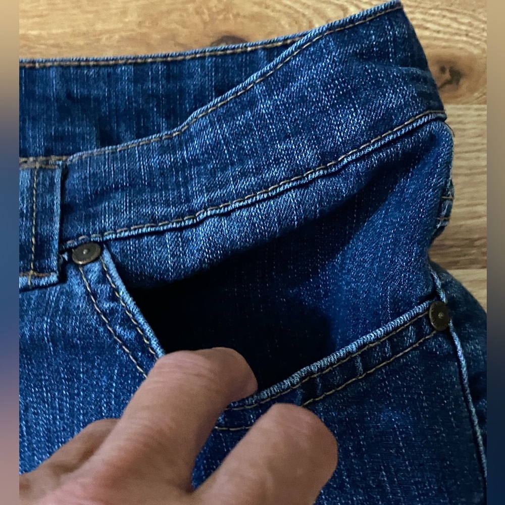 Nine West Dark Blue Jean Shorts Size 12 - Picture 4 of 9